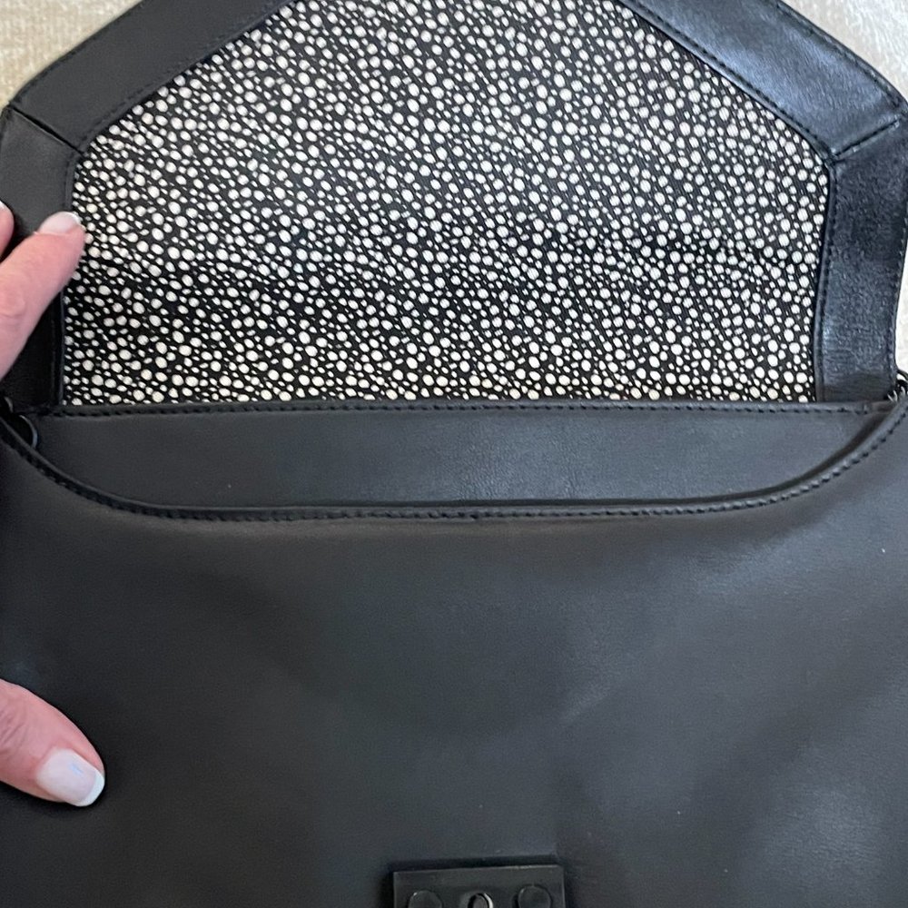 Loeffler Randall Black Chain Strap Crossbody Handbag - Picture 6 of 11